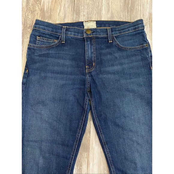 Current/Elliott Cropped Straight Leg Jeans Raw Hem Mid Rise Women’s Sz 27 Waist - Picture 3 of 8